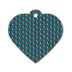 Evita Pop Art Style Graphic Motif Pattern Dog Tag Heart (one Side) by dflcprintsclothing