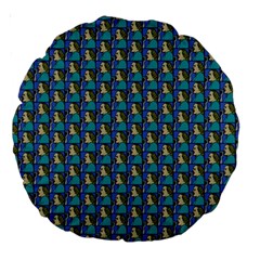 Evita Pop Art Style Graphic Motif Pattern Large 18  Premium Round Cushions