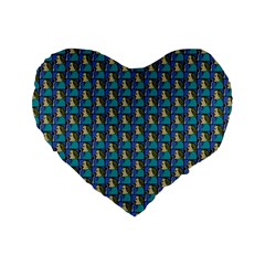 Evita Pop Art Style Graphic Motif Pattern Standard 16  Premium Heart Shape Cushions by dflcprintsclothing