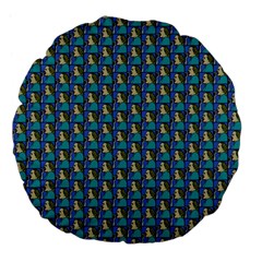 Evita Pop Art Style Graphic Motif Pattern Large 18  Premium Flano Round Cushions by dflcprintsclothing