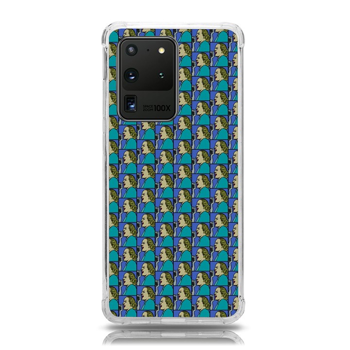 Evita Pop Art Style Graphic Motif Pattern Samsung Galaxy S20 Ultra 6.9 Inch TPU UV Case