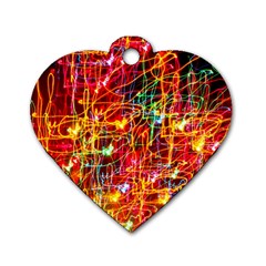 Design Art Pattern Dog Tag Heart (two Sides) by artworkshop