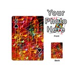 Design Art Pattern Playing Cards 54 Designs (Mini) Front - Spade5