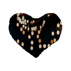 Design Decoration Wallpaper Standard 16  Premium Flano Heart Shape Cushions by artworkshop