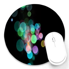 Design Microbiology Wallpaper Round Mousepad by artworkshop