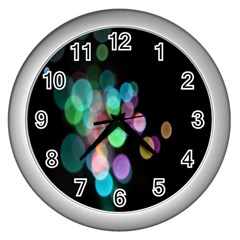 Design Microbiology Wallpaper Wall Clock (silver) by artworkshop