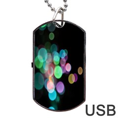 Design Microbiology Wallpaper Dog Tag Usb Flash (one Side) by artworkshop