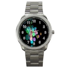 Design Microbiology Wallpaper Sport Metal Watch by artworkshop