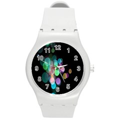 Design Microbiology Wallpaper Round Plastic Sport Watch (m) by artworkshop