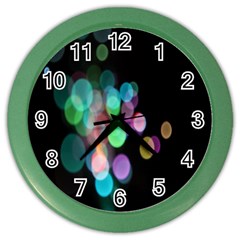 Design Microbiology Wallpaper Color Wall Clock by artworkshop