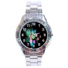 Design Microbiology Wallpaper Stainless Steel Analogue Watch by artworkshop