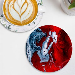 Design Pattern Decoration Uv Print Round Tile Coaster by artworkshop