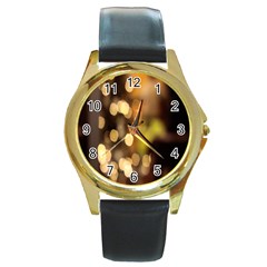 Design Pattern Specia Round Gold Metal Watch by artworkshop