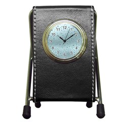 Design Pattern Texture Pen Holder Desk Clock