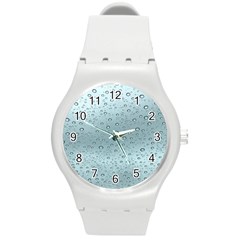 Design Pattern Texture Bubble Round Plastic Sport Watch (m) by artworkshop