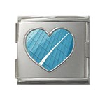 Design texture Mega Link Heart Italian Charm (18mm) Front