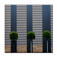 Exterior Building Pattern Tile Coaster by artworkshop