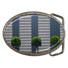 Exterior Building Pattern Belt Buckles by artworkshop