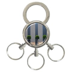 Exterior Building Pattern 3-ring Key Chain by artworkshop