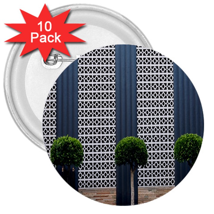 Exterior building pattern 3  Buttons (10 pack) 