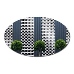 Exterior Building Pattern Oval Magnet by artworkshop