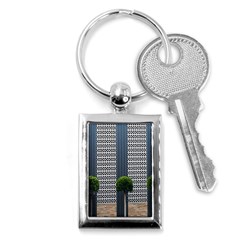 Exterior Building Pattern Key Chain (rectangle) by artworkshop