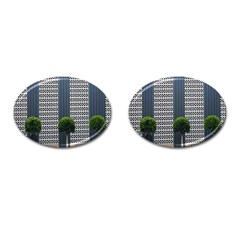 Exterior Building Pattern Cufflinks (oval) by artworkshop