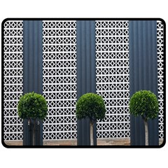 Exterior Building Pattern One Side Fleece Blanket (medium) by artworkshop