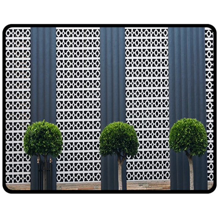 Exterior building pattern One Side Fleece Blanket (Medium)