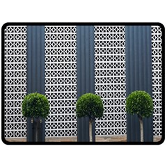 Exterior Building Pattern One Side Fleece Blanket (large) by artworkshop