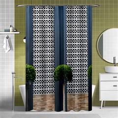 Exterior Building Pattern Shower Curtain 48  X 72  (small)  by artworkshop