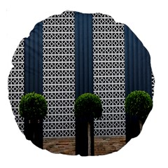 Exterior Building Pattern Large 18  Premium Round Cushions by artworkshop