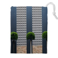 Exterior Building Pattern Drawstring Pouch (5xl) by artworkshop