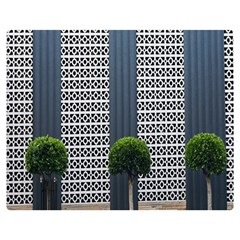 Exterior Building Pattern One Side Premium Plush Fleece Blanket (medium) by artworkshop