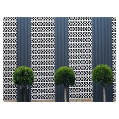 Exterior Building Pattern One Side Premium Plush Fleece Blanket (extra Small) by artworkshop