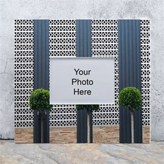 Exterior Building Pattern White Wall Photo Frame 5  X 7  by artworkshop