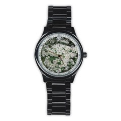 Exterior Building Pattern Stainless Steel Round Watch by artworkshop