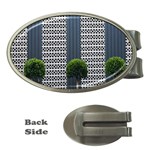 Exterior-building-pattern Money Clips (Oval)  Front