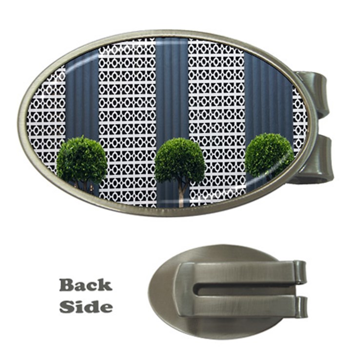 Exterior-building-pattern Money Clips (Oval) 