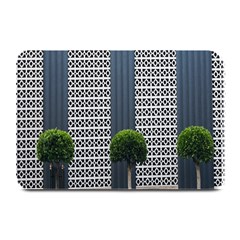 Exterior-building-pattern Plate Mats by artworkshop