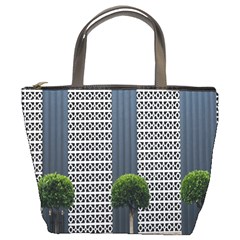 Exterior-building-pattern Bucket Bag by artworkshop