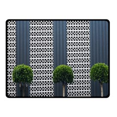 Exterior-building-pattern One Side Fleece Blanket (small) by artworkshop