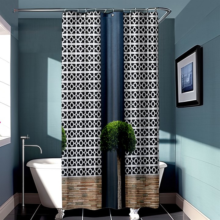 Exterior-building-pattern Shower Curtain 36  x 72  (Stall) 