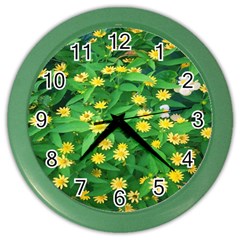 Flower Plant Spring Color Wall Clock by artworkshop