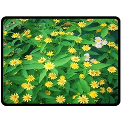 Flower Plant Spring One Side Fleece Blanket (large) by artworkshop