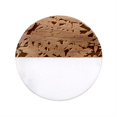 Flower Plant Spring Classic Marble Wood Coaster (round) 