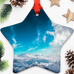 Landscape Sky Clouds Hd Wallpaper Ornament (star) by artworkshop