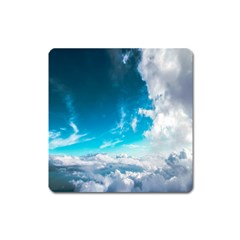 Landscape Sky Clouds Hd Wallpaper Square Magnet by artworkshop