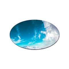 Landscape Sky Clouds Hd Wallpaper Sticker (oval) by artworkshop