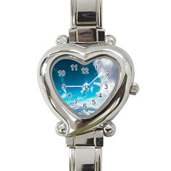 Landscape Sky Clouds Hd Wallpaper Heart Italian Charm Watch by artworkshop